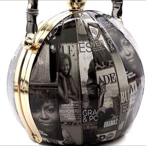 Obama Magazine Collage Globe Satchel Bag